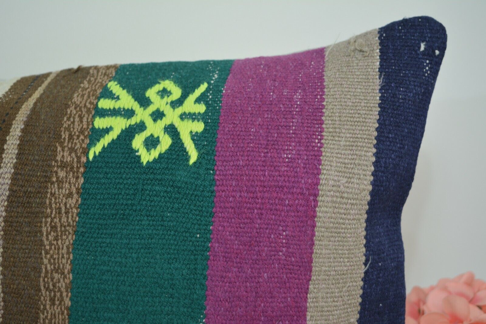 Vintage Boho Kelim Kussenhoes 30x60cm. // 12x24in.