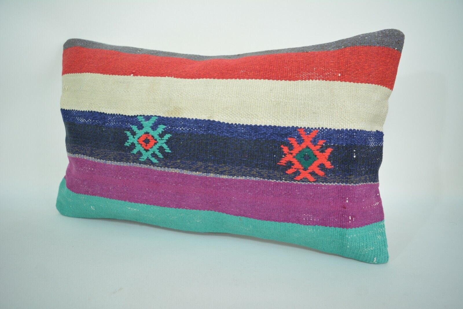 Authentiek Kelim Sierkussen 30x50cm. // 12x20in. Met de Hand Gemaakt uit Originele Tapijten