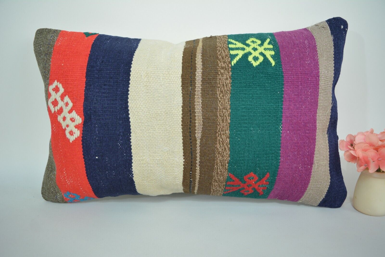 Vintage Boho Kelim Kussenhoes 30x60cm. // 12x24in.