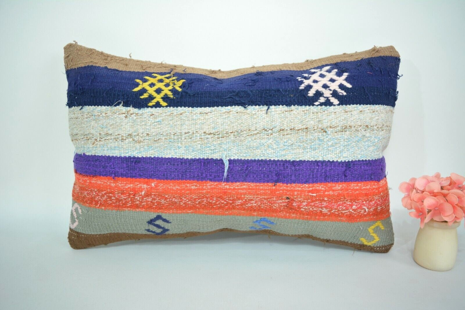 Vintage Boho Kelim Kussenhoes 30x60cm. // 12x24in.
